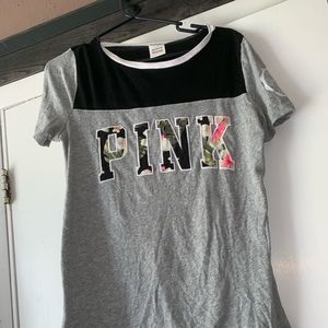 Pink branded T-shirt